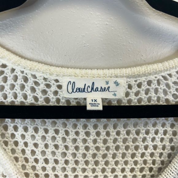 Cloud Chaser 1X Womens Knit American Flag Fringe Tank Top USA Summer Patriotic - Picture 4 of 9